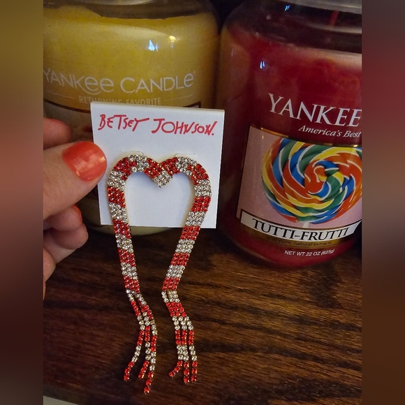 Betsey Johnson Candy Cane Dangle Earrings! - Picture 9 of 12